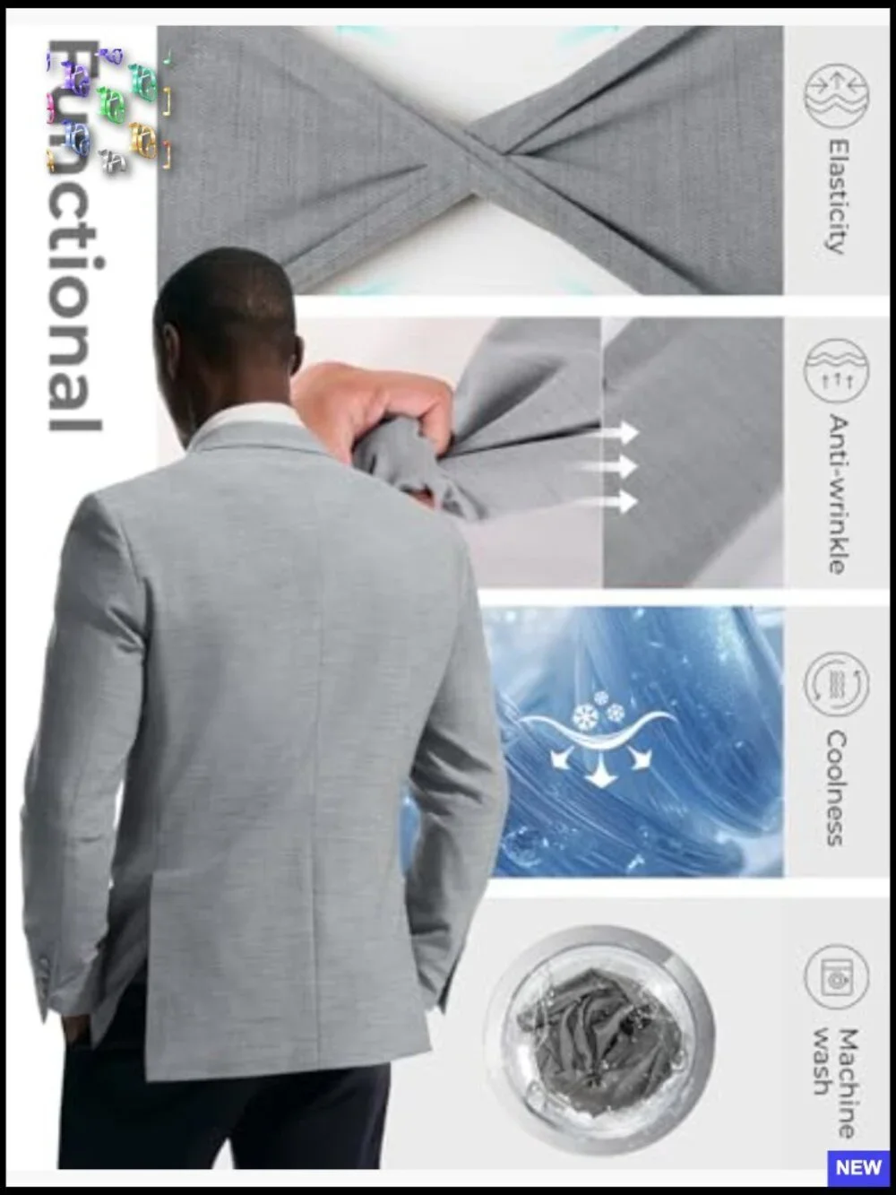 Lightweight Sport Coat Blazer Two Button Casual Elegant Regular Fit Classic